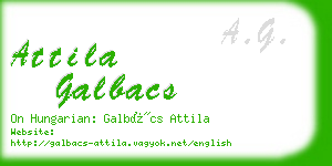 attila galbacs business card